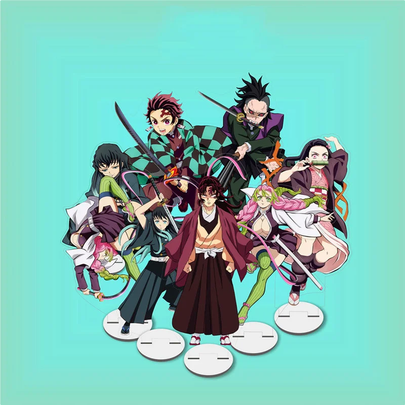 

1 Pcs Cute Japan Anime Demon Slayer Kimetsu No Yaiba Acrylic Stand Model Kamado Tanjirou Nezuko Desk Plate Action Figure Toys