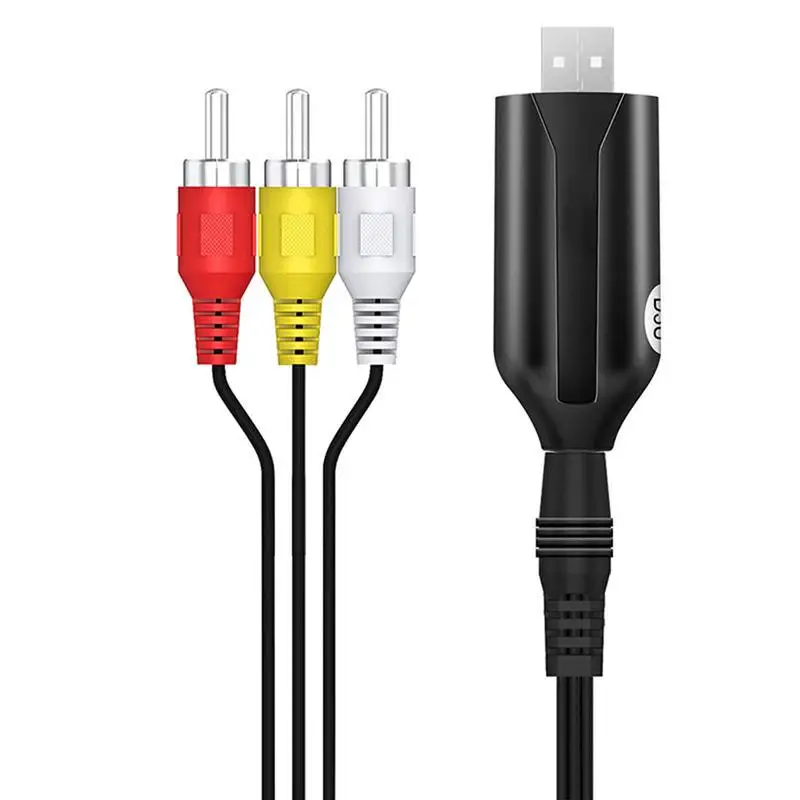 Переходник с USB на 3 кабеля, переходник со штекера USB на 3 штекера, разветвитель для аудио, видео, AV разъем, кабель-передатчик для ТВ, HDTV, DVD, композитный