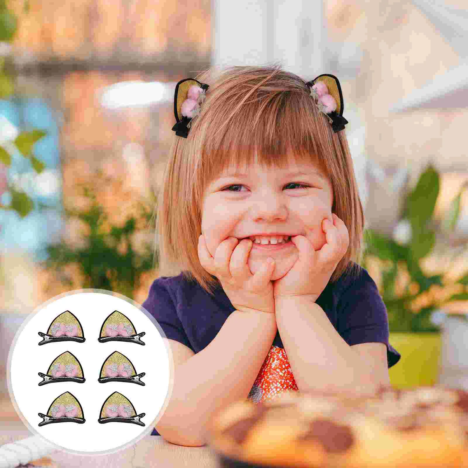 3 пары заколок для волос с кошачьими ушками заколки милый выпуск зажим головного