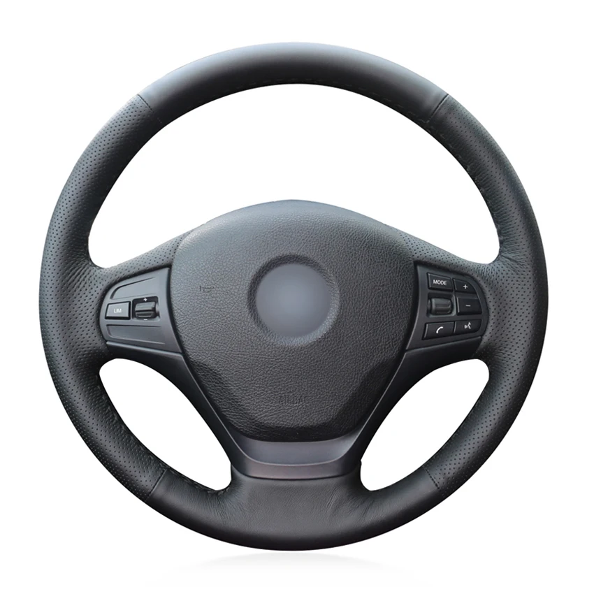 

Black Genuine Leather Hand-stitched No-slip Car Steering Wheel Cover for BMW F30 F31 F34 F20 F21 F22 F23