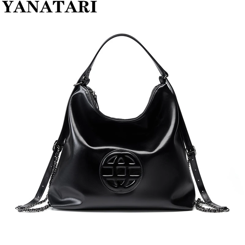 

Large Capacity soft leather Luxury Tote Bag Women's Shopping shoulder Bag Genuine Leather Fashion Handbag Underarm Bag Cowhide