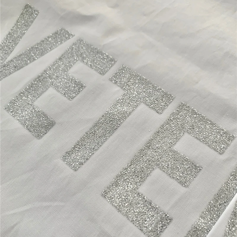 Oversize White Vetements High Quality Shirts Men Women Twinkle Letter Vetements Logo Shirt
