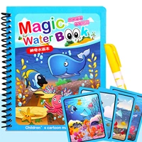 1pcs magical book water drawing montessori toys reusable coloring book magic water drawing book sensory early education toys
