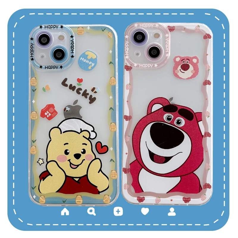 

Cartoon Disney Winnie the Pooh Phone Case for iPhone 11 12 13 mini pro XS MAX 8 7 Plus X XR Cover
