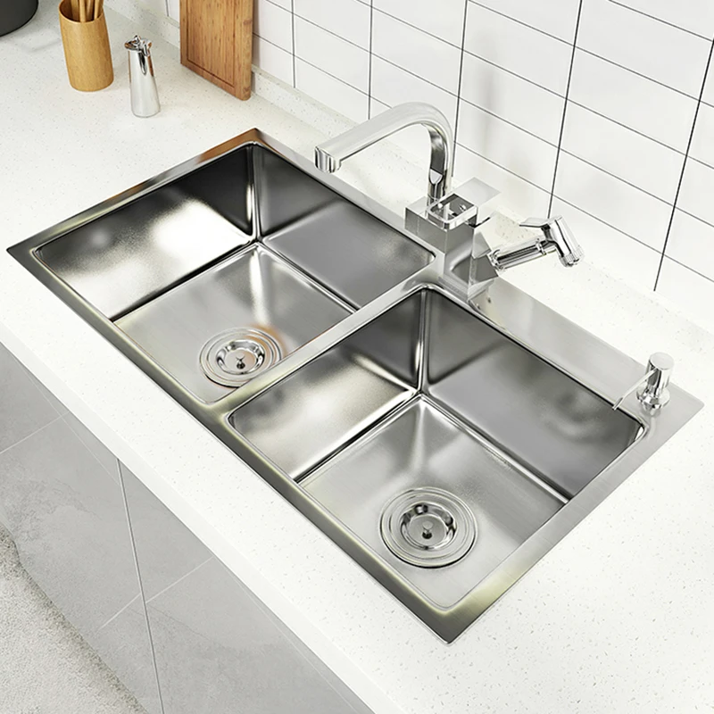 

Undermount Pipe Kitchen Sink Drain Stainless Steel Nozzle Mixer Taps Double Bowl Kitchen Sink Filter Pia De Inox Kitchen Tools