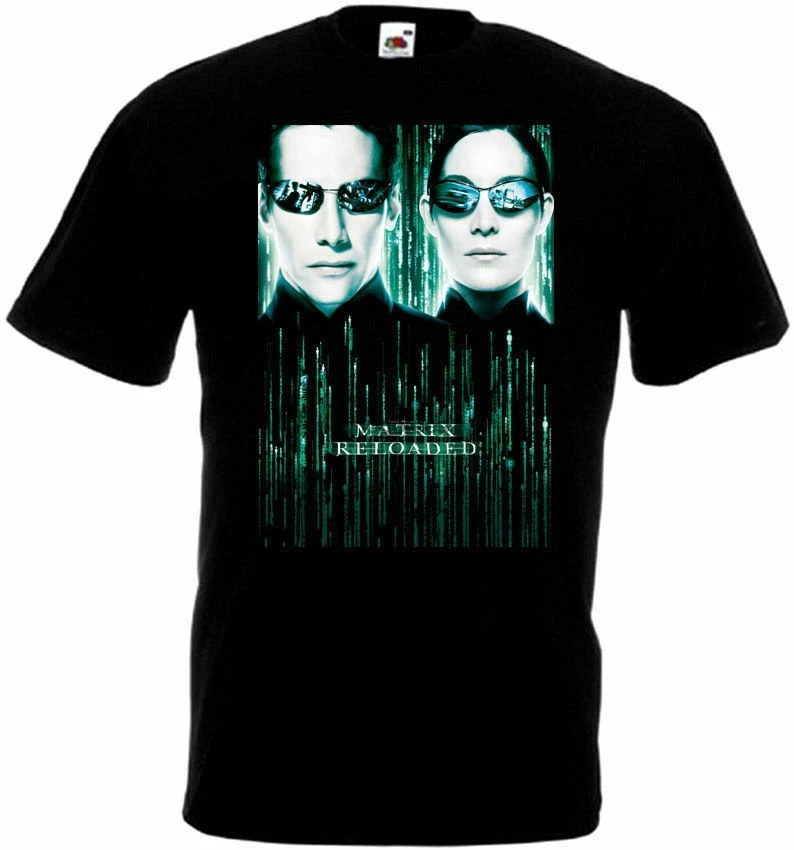 Черная перезаряженная футболка из фильма Matrix v5 все размеры |