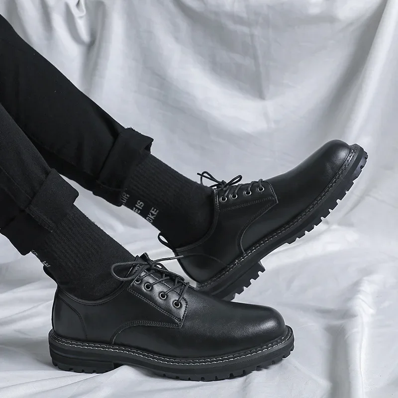 Мужская повседневная деловая обувь Martin дышащая рабочая из мягкой кожи в