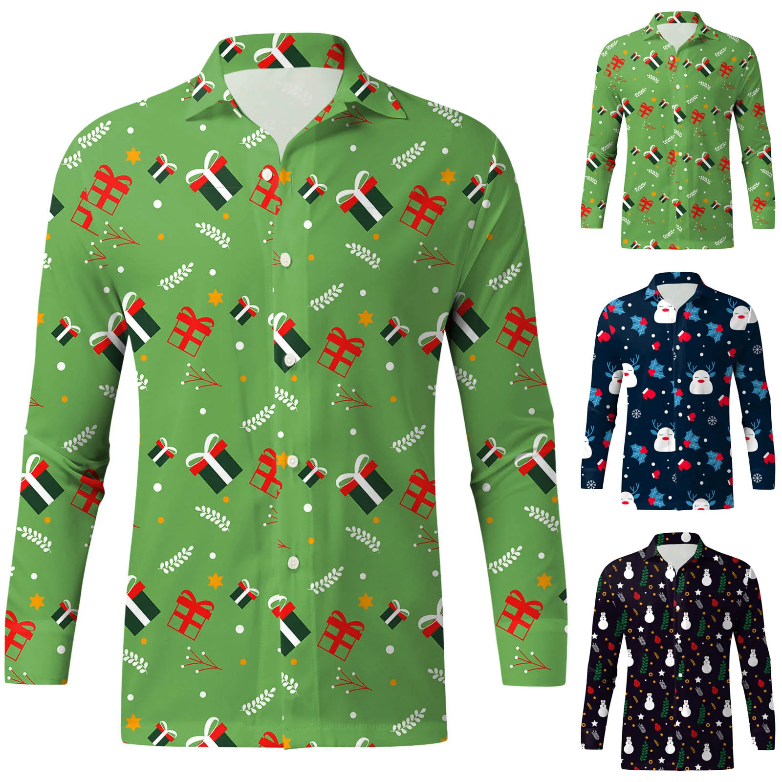 

Рубашка мужская с длинным рукавом, Повседневная модная блузка с 3D принтом, хлопковый топ с длинными рукавами, Осень-зима