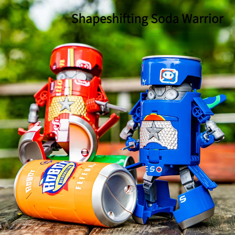

Creative Transformers Soda Warrior Transformed Car Robot Model Ornament Boy Children Toys Holiday Birthday Gift
