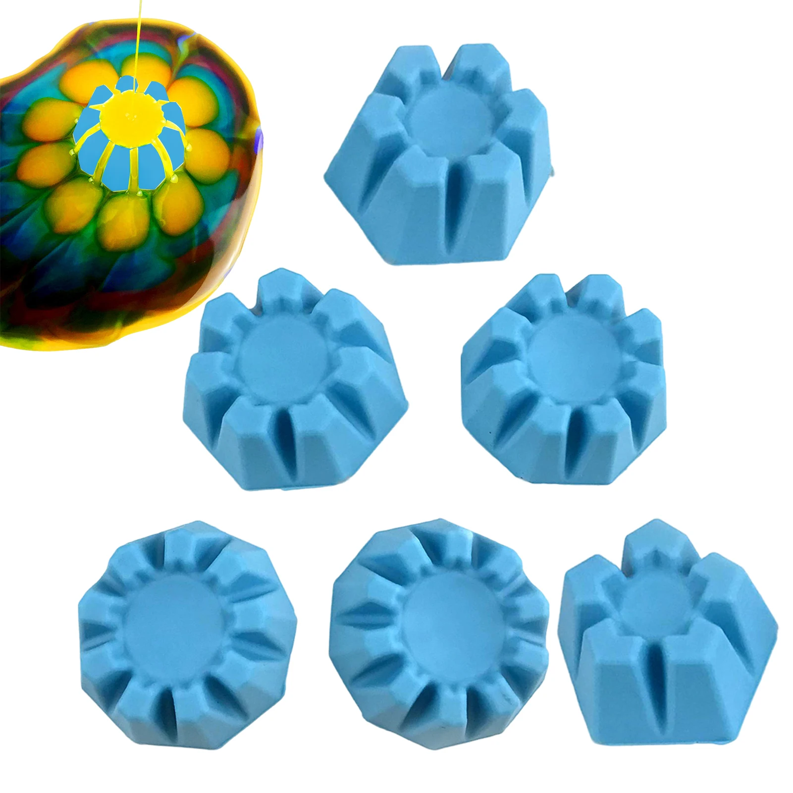 

Flower Pour Cup For Paint Pouring 6pcs/Set Acrylic Paint Tools Fluid Painting Supplies Making Painting Tools Drawing Accessories