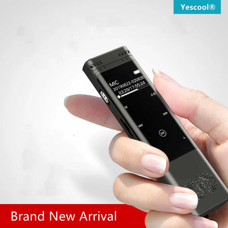 

Yescool A7 Professional 1536Kbps Digital Voice-Activated Recorder Pen Mini Dictaphone FM Radio MP3 Player Sound Recording