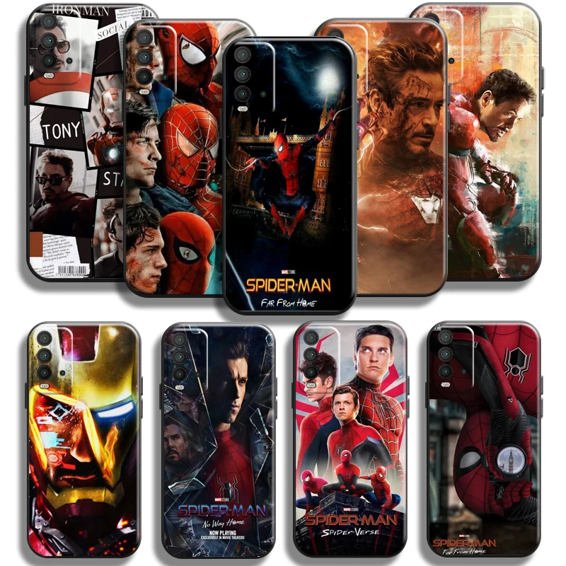 

Avengers Iron Man Spiderman Phone Case For Xiaomi Redmi 9T 6.53 Inch Silicone Cover Funda Soft Liquid Silicon Back Coque