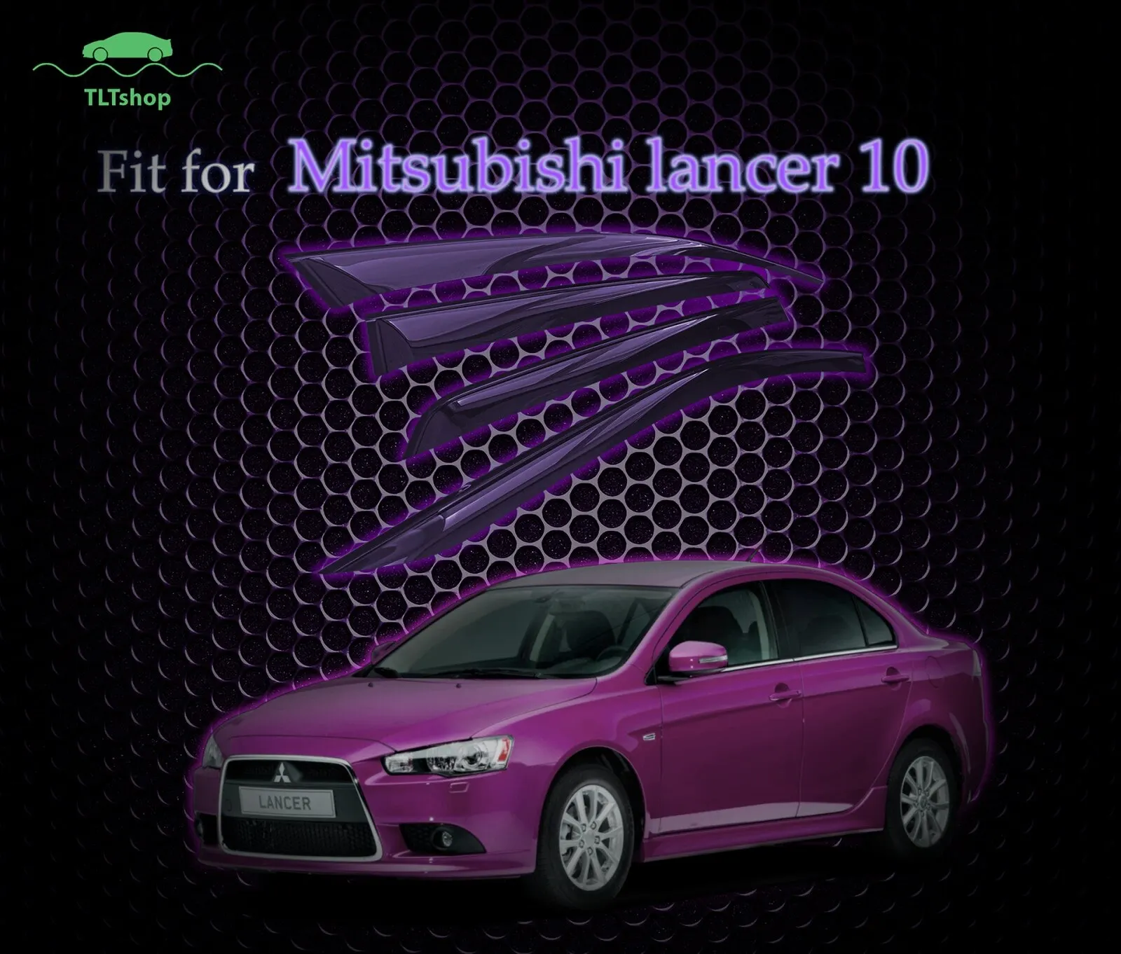 Дефлекторы боковых окон Mitsubishi Lancer 10 X Sd 2007-2017 ДК1129С дефлекторы ветровики от дождя