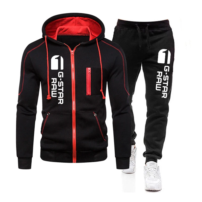 

2022 New Arrival Men's Zipper Tracksuit Jackets and Sweatpants High Quality Male Autumn Winter Daily Casual Sports Jogging Suit