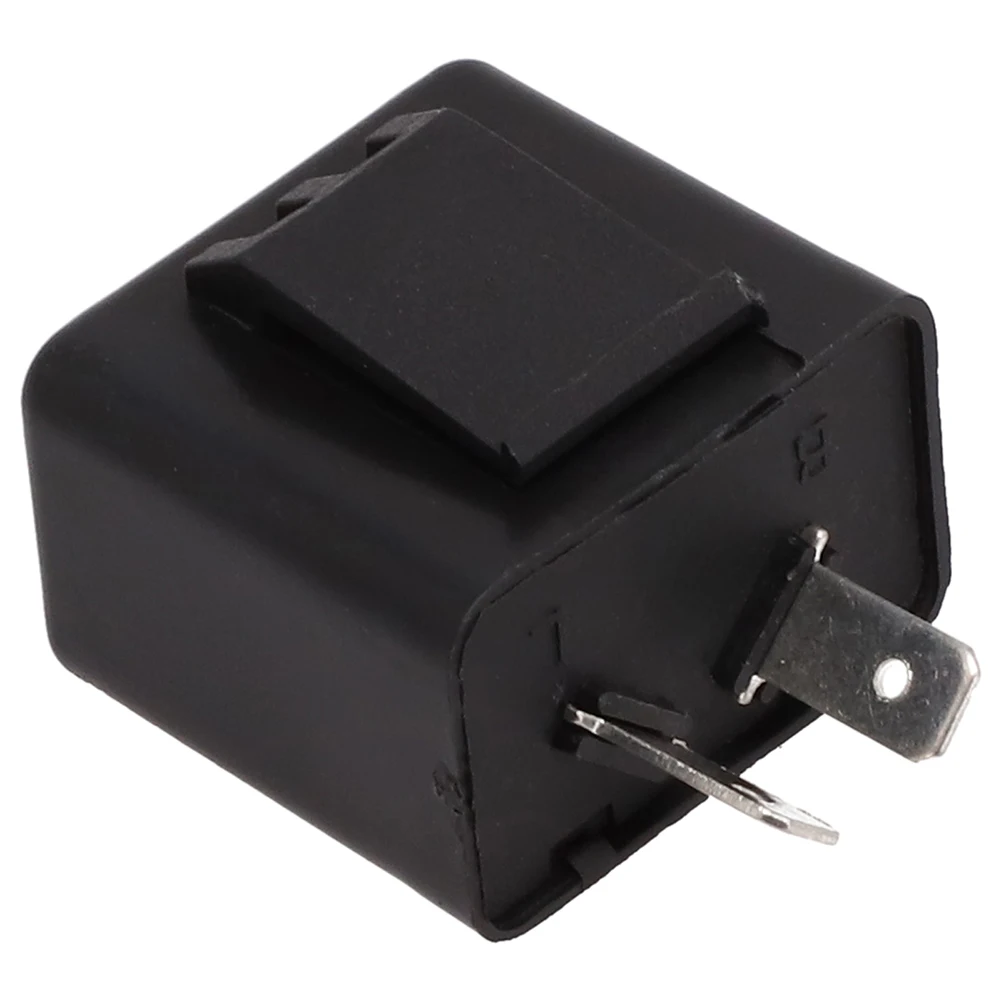 

1pc 48V 2Pin Motorcycle Blinker Adjustable LED Flasher Relay Turn Signal Indicator Black ABS Motorcycle Flasher Relay