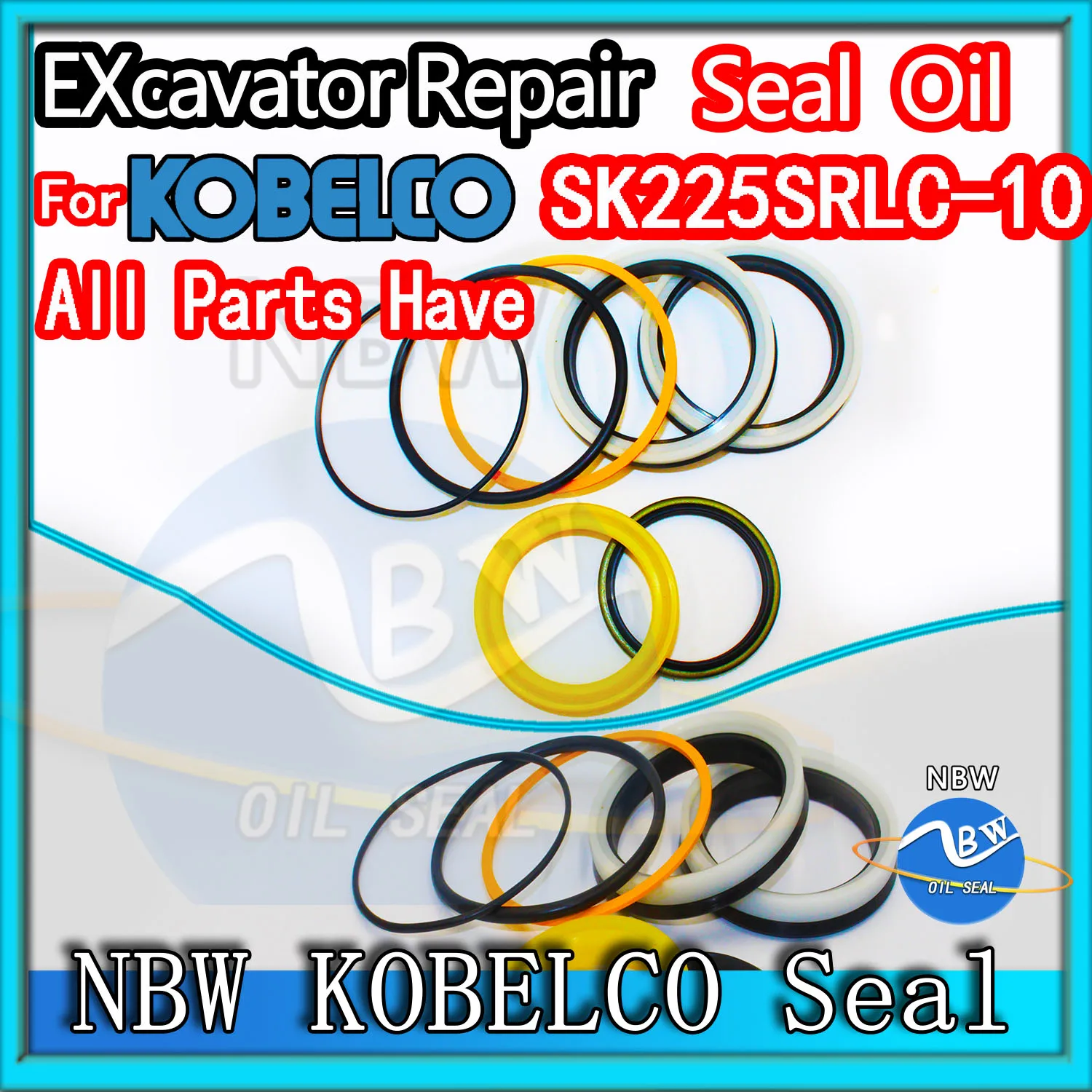 

For KOBELCO SK225SRLC-10 Excavator Oil Seal Kit High Quality Repair SK225SRLC 10 Gear Center Joint Gasket Nitrile NBR Nok Washer
