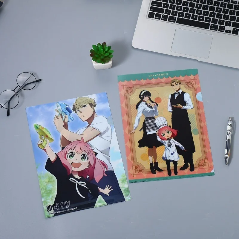 

SPY FAMILY Anime Folder Loid Yor Forger Anya File Bag Organizer Document Storage Bag Kawaii Pretty Children Student Stationery
