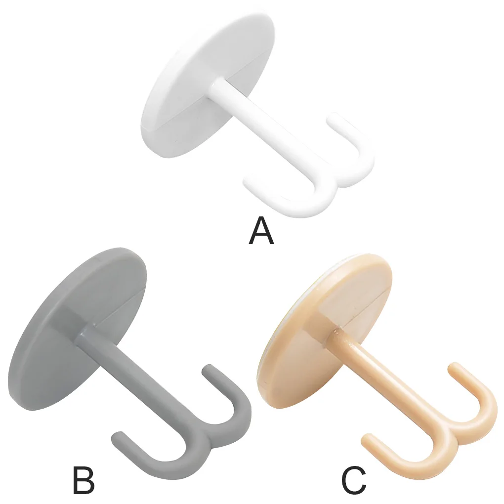 

Free Punching Wall Key Holder Child Wall Coat Rack Self-adhesive Seamless Hook Strong Plastic Wall Hook Sundries Storage Hook