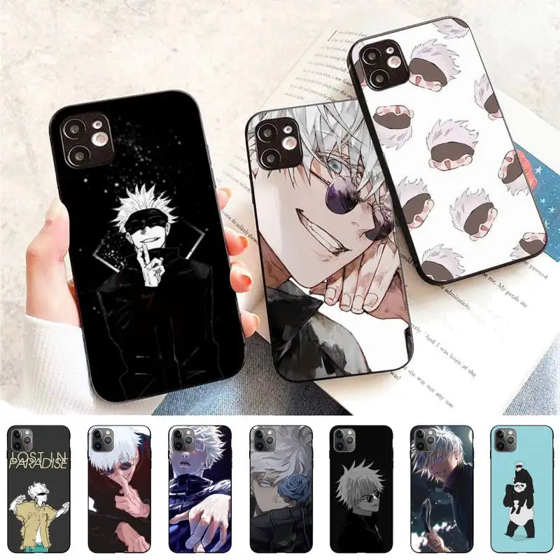 

Anime Jujutsu Kaisen Gojo Satoru Phone Case for iPhone 11 12 13 Mini Pro Max 8 7 6 6S Plus X 5 S SE 2020 XR XS 10 case
