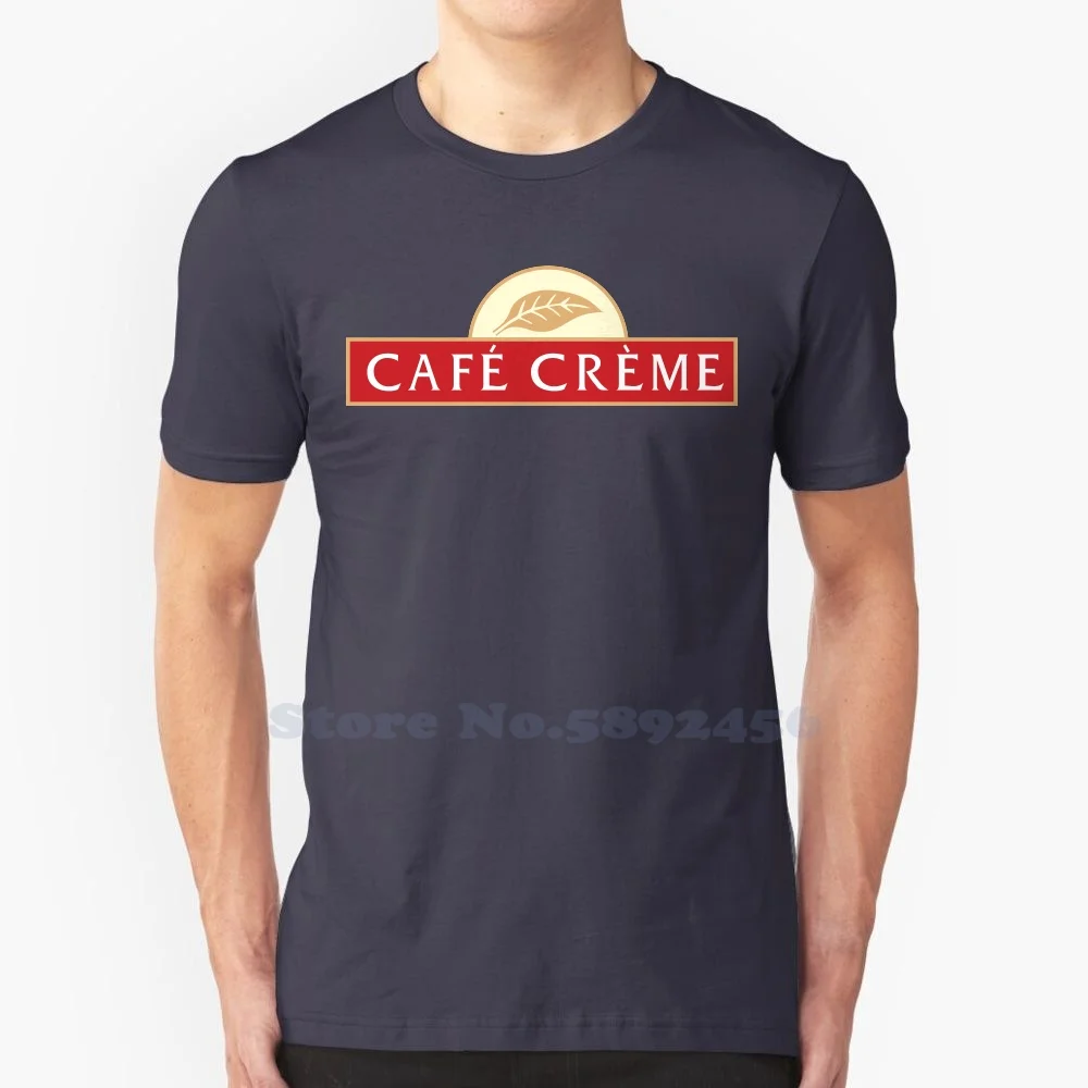 

Высококачественные футболки с логотипом Cafe Creme, модная футболка, новинка, футболка из 100% хлопка