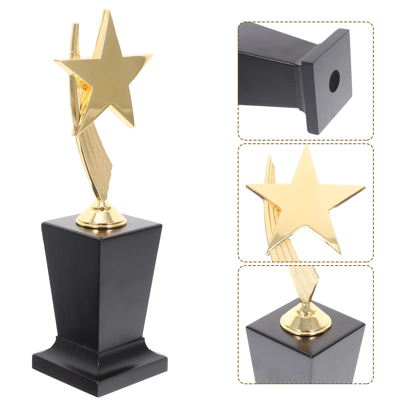 1PC Golden Star Design Award Trophy Resin Reward Prizes Decor Gift Awards Trophy for Sports Competition Games