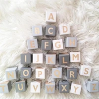 ins nordic wooden alphabet letters cubes wood english abc block kids learning toys diy baby name birthday gift decor props