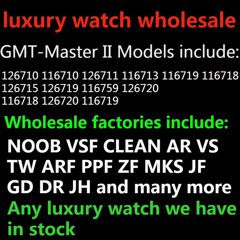 UEWNFD NOOB VSF Роскошные Мужские автоматические механические часы GMT Master II 2 Oystersteel 904L 1:1
