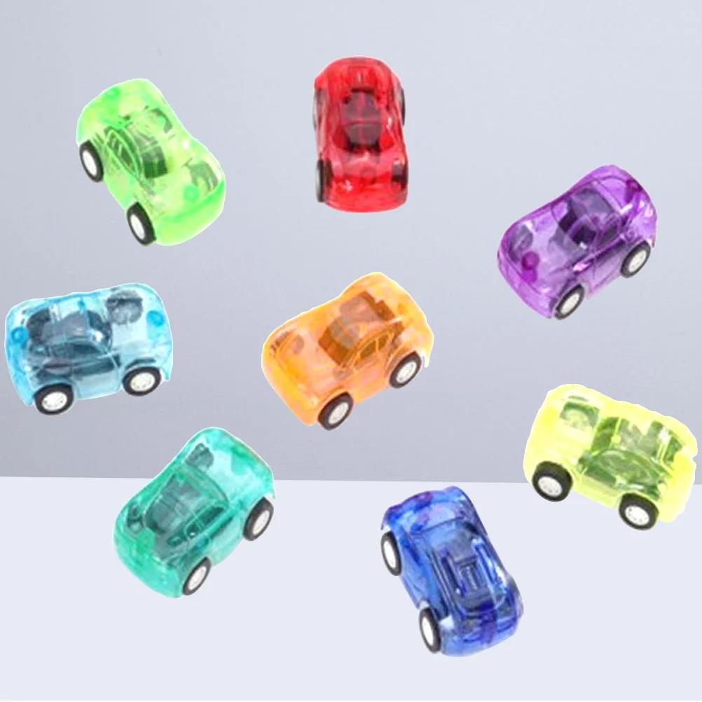 

20pcs Mini Pull Back Car Toy Transparent Small Vehicles Toys Plastic Funny Car Toy for Kids Toddler (Random Color) Games child