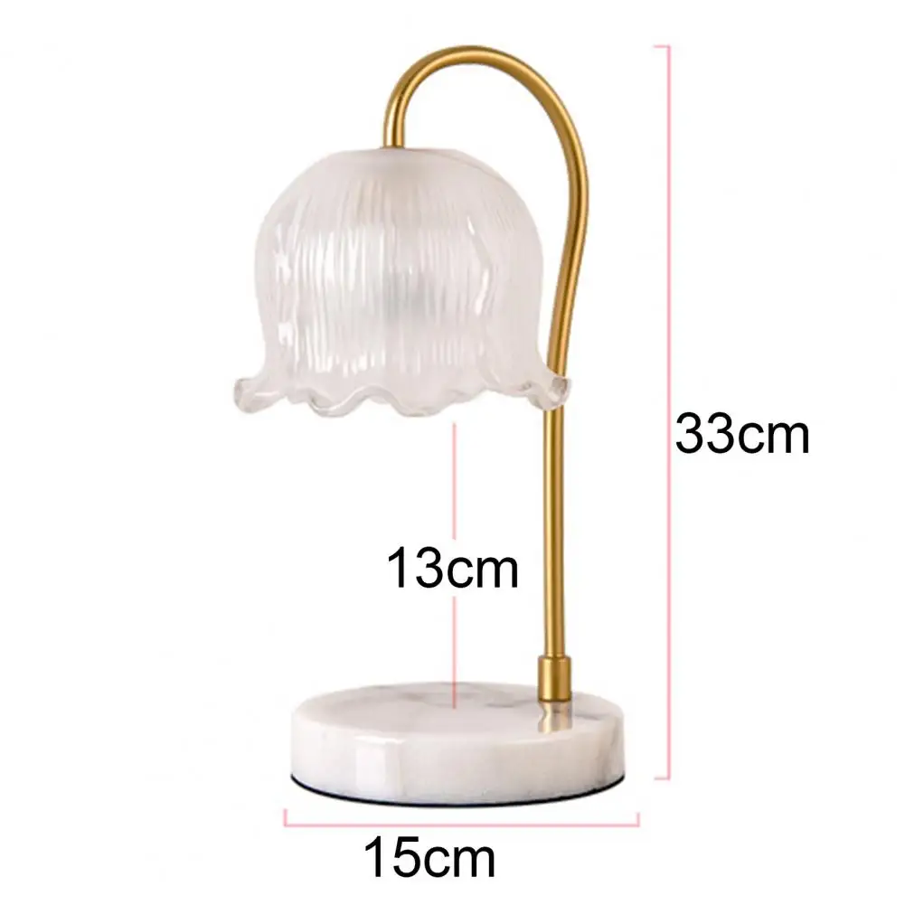 Bedside Lamp Fashion Decorative with Marble Base Aromatherapy Wax Melting Candle Lamp Night Light for Bedroom images - 6