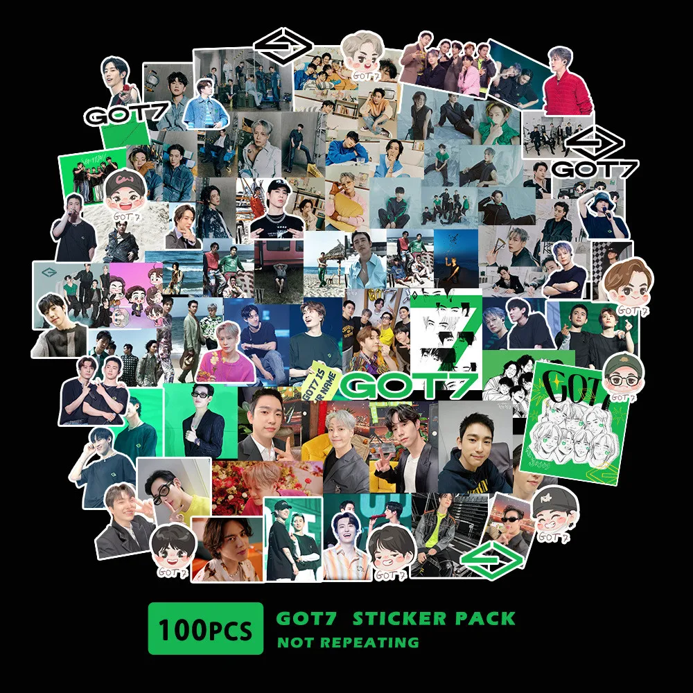 

100Pcs/Set Kpop Group GOT7 HOMECOMING Stickers Fashion Idol New Album Print Photocards Stationery Stickers Fans Gift