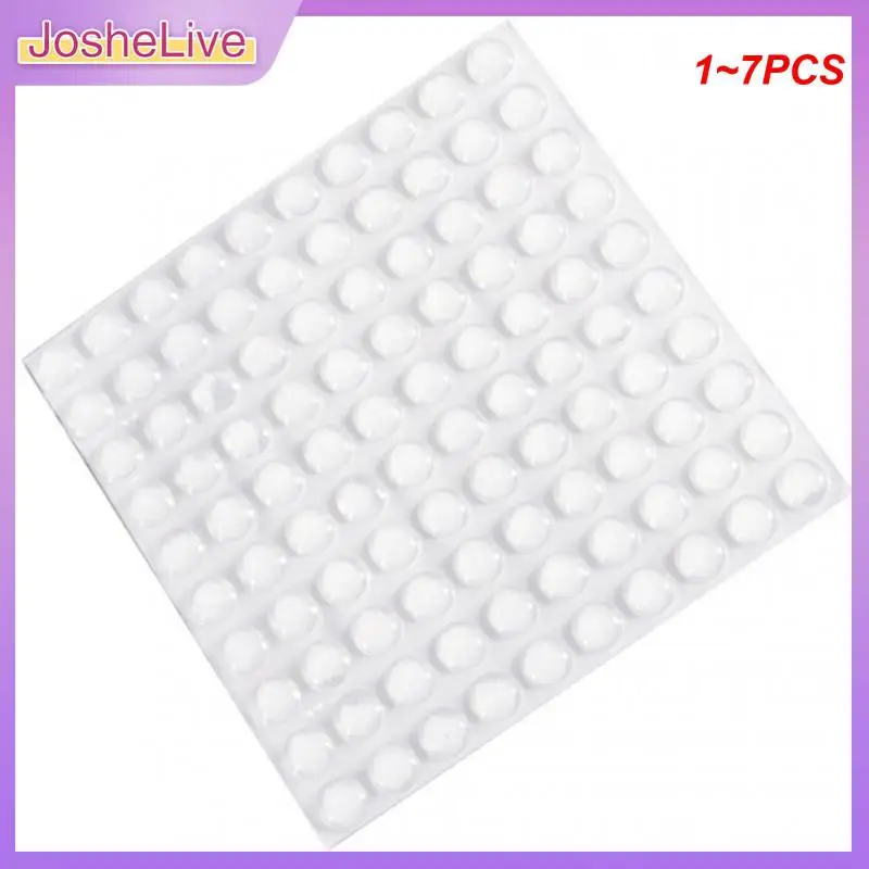 

1~7PCS Self Adhesive Round Silicone Rubber Bumpers Soft Transparent Black Anti Slip Shock Absorber Feet Pads Damper