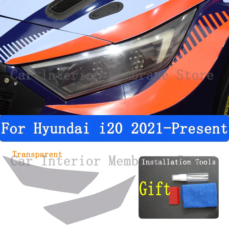 Для автомобильных фар Hyundai i20 2021 2022 из ТПУ защитная пленка против царапин Налобные