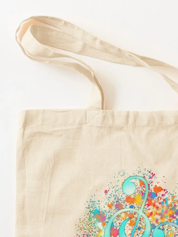 Музыкальное сердце скрипичный ключ бас-скриф большая сумка холщовая на плечо