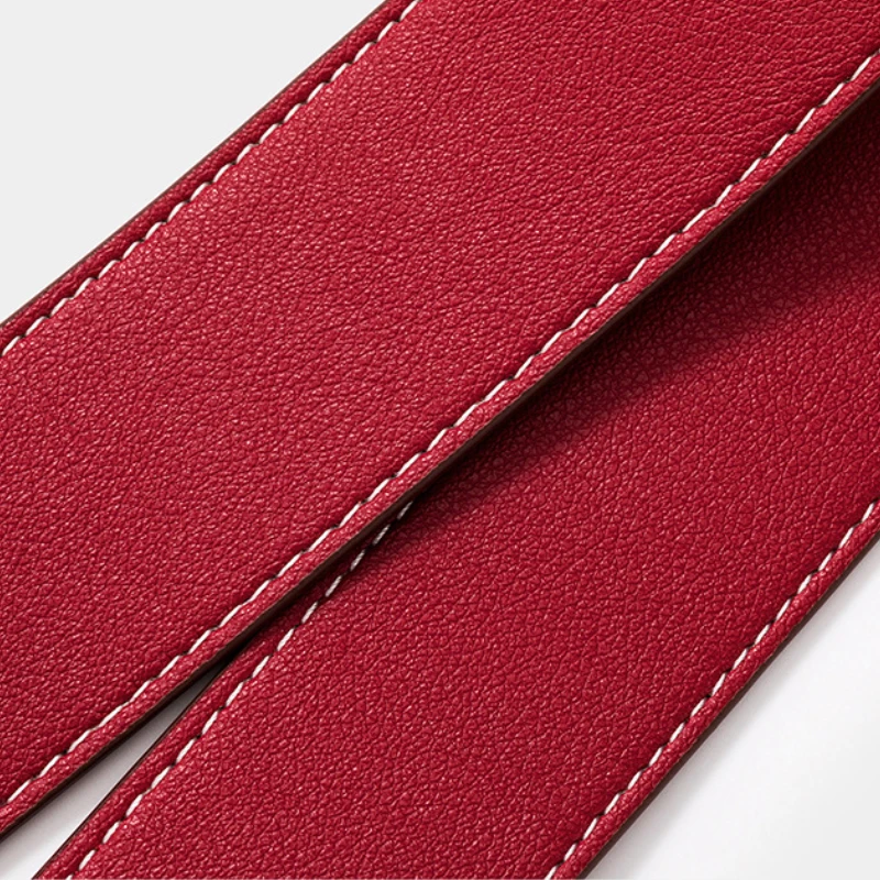 Genuine Leather Bags Straps Lady Soft Cowhide Wide Shoulder Strap Adjustable Bag Accessories for Tote Crossbody Handbag Fashion