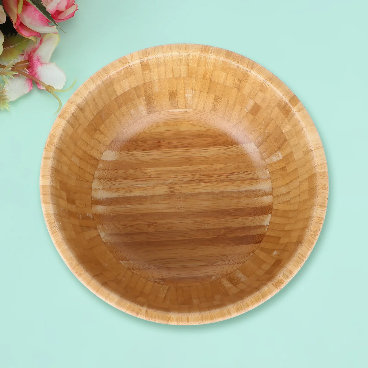 

Wooden Salad Bowl Serving Bowl Round Wood Fruit Bowl Mixing Bowl Pasta Dessert Cereal Snack Bowl