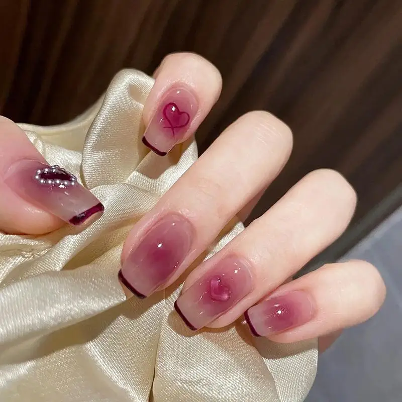 

Fake NailsNail Stickers Nail Tip Blush Smudges Nail Wearable Nail Sticker Internet Celebrity Wear Armor