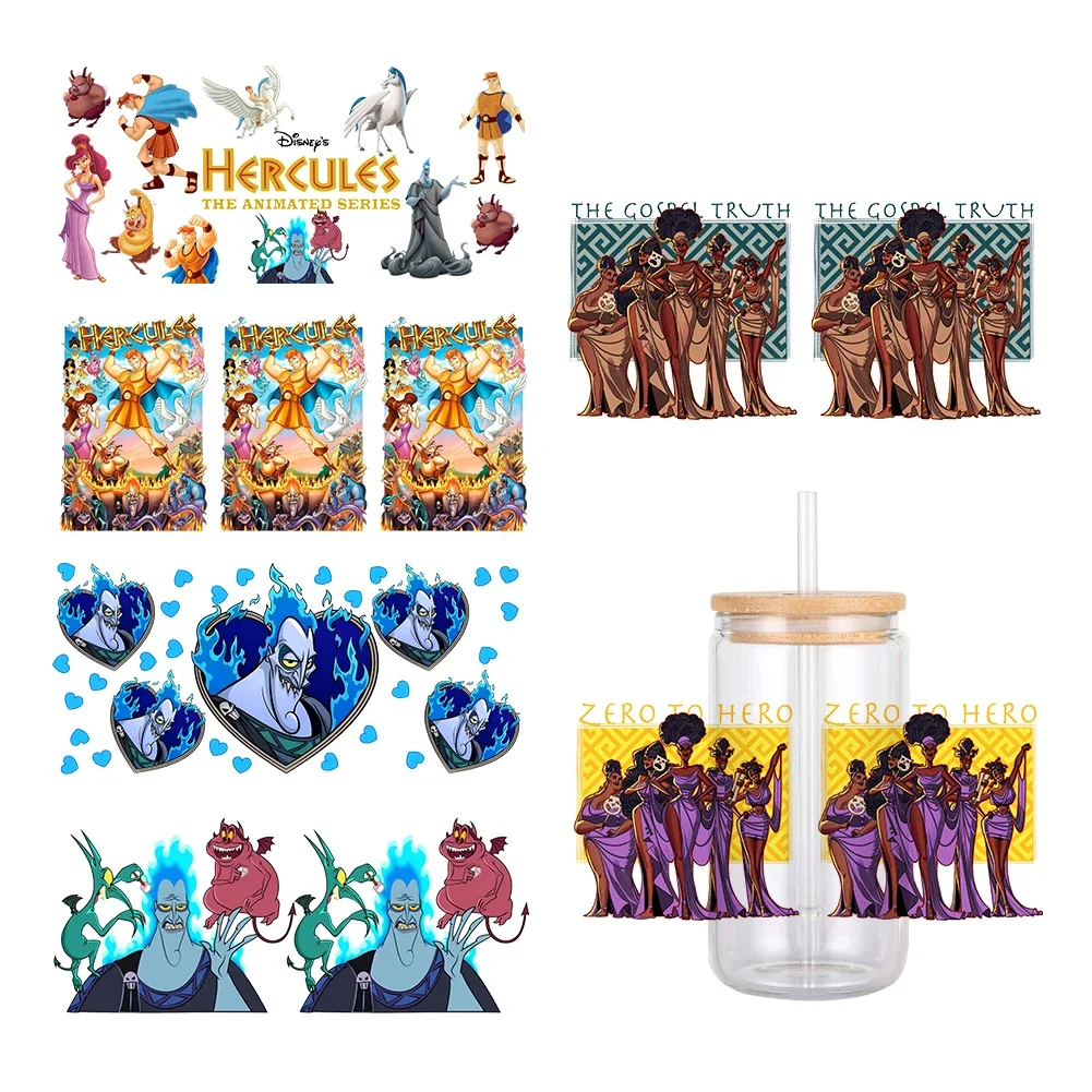 Мини Дисней мультфильм Геркулес узор УФ DTF переводная наклейка водостойкие