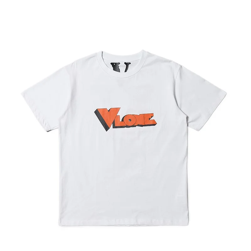 

Vlone Cartoon Character Eye Print Short Sleeve T-shirt Men's and Women's Large V Loose Half Sleeve