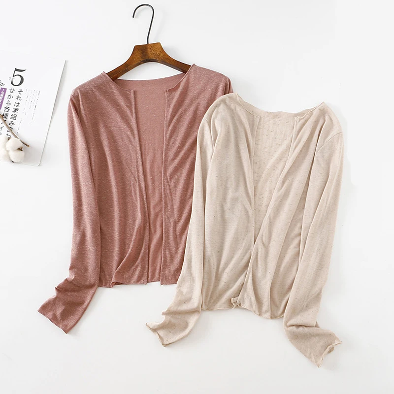 

Air Conditioning Shirt Spring Summer Sun Protection Clothing Women Short Cardigan Female Knitted Sweater Ladies Shawl Outerwear