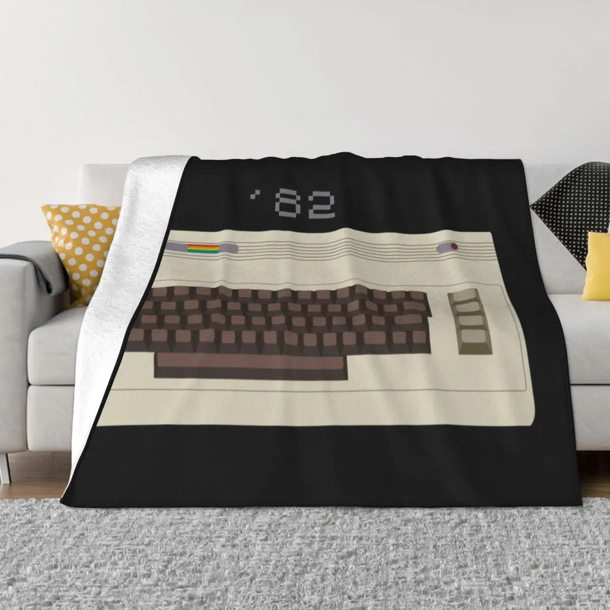 

Ultra-Soft Fleece Classic Retro Commodore 64 Throw Blanket for Bedding Car Bedspreads Warm Flannel C64 Amiga Computer Blankets