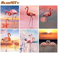 ruopoty 40x50cm paint by numbers for handiwork coloring by numbers flamingo number painting wall decor gift adults crafts