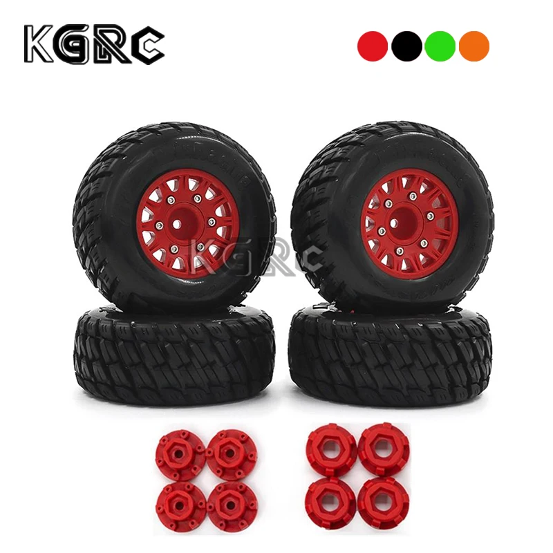 

4Pcs 110mm 1/8 1/10 Short Course Truck Tire with 12mm 14mm 17mm Wheel Hex for Slash ARRMA SENTON Vkar SCTX10 HPI RC Car