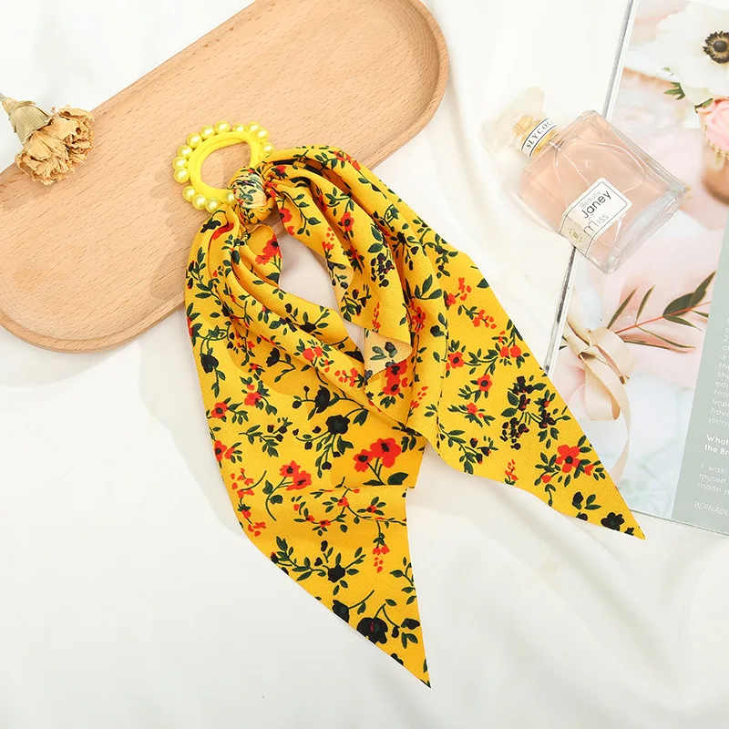 Yanwenx новые ленты для волос эластичные резинки с принтом конский хвост красочные