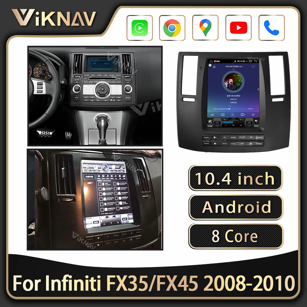 

10.4 Inch Car Stereo Radio For Infiniti FX35/FX45 2008-2010 Autoradio Dvd Multimedia Player GPS Navigation DSP Carplay Head Unit