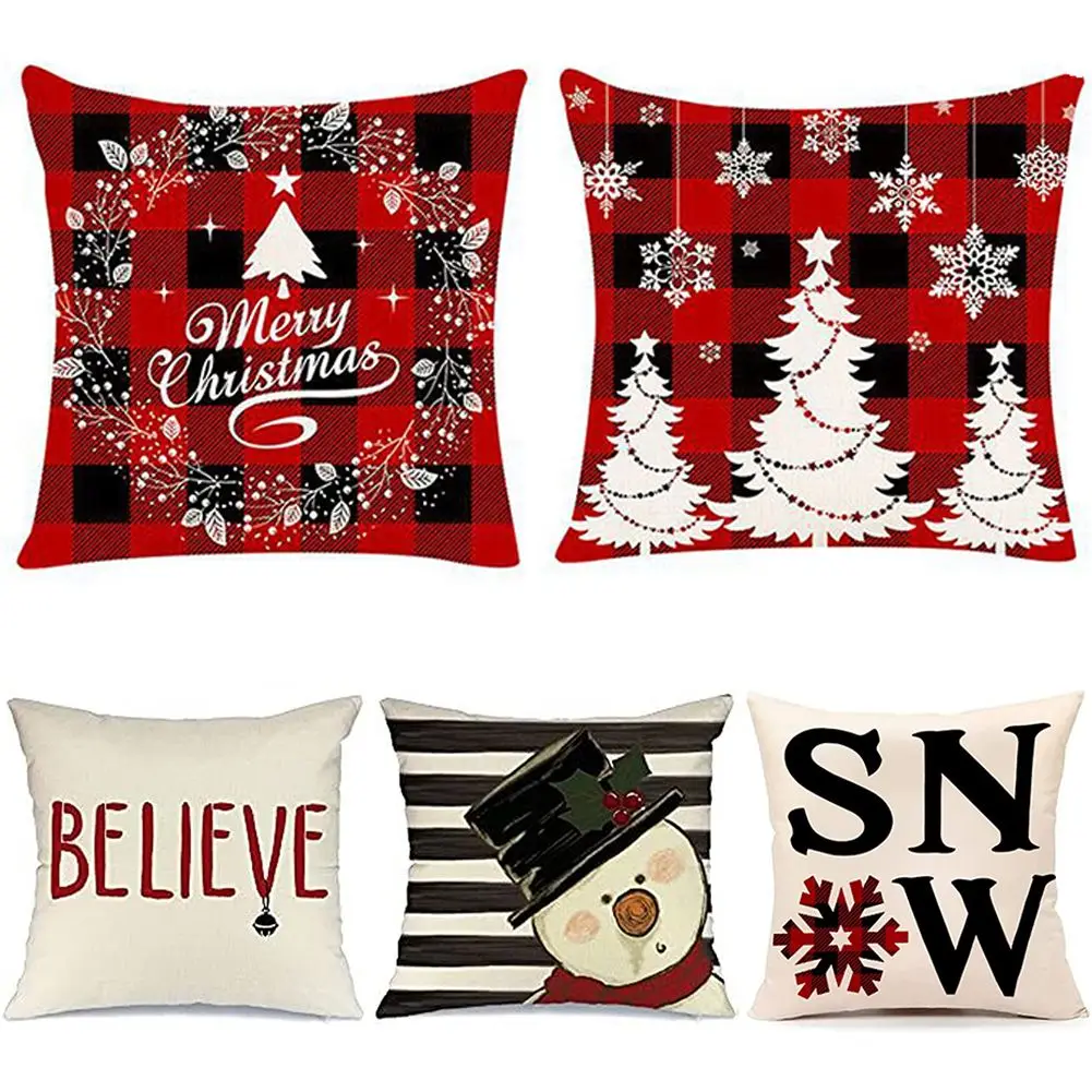 

Чехол для подушки с рисунком в виде снеговика, 45X45 см