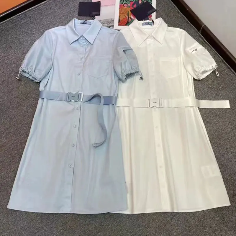 Женское платье-рубашка с отложным воротником и рукавами-фонариками - купить по