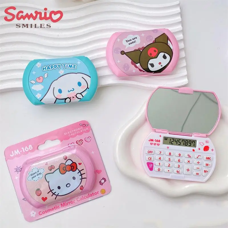 

Мультяшный персонаж Cinnamoroll Sanrio, компьютер Kuromi Hellokittys, зеркало, кавайный портативный милый ученический компьютер, аниме, милый подарок на день рождения