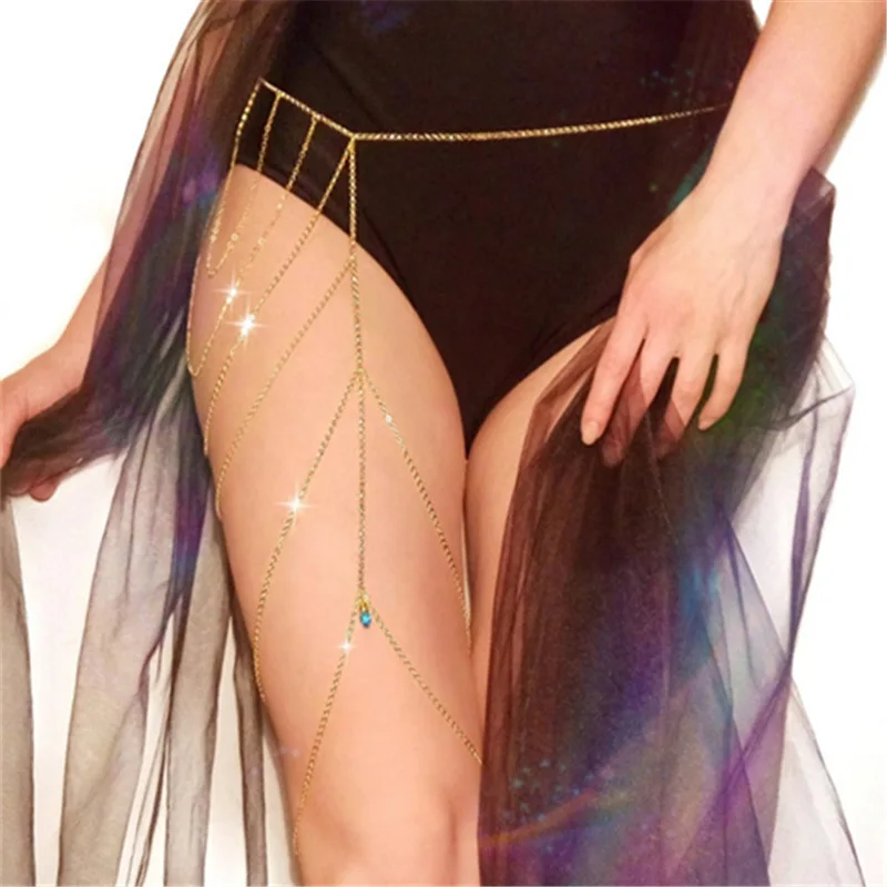 

Блестящие стразы, сексуальная цепочка на бедро, модные ювелирные изделия для женщин, бикини, уличная съемка, блестящая цепочка для ног, пода...