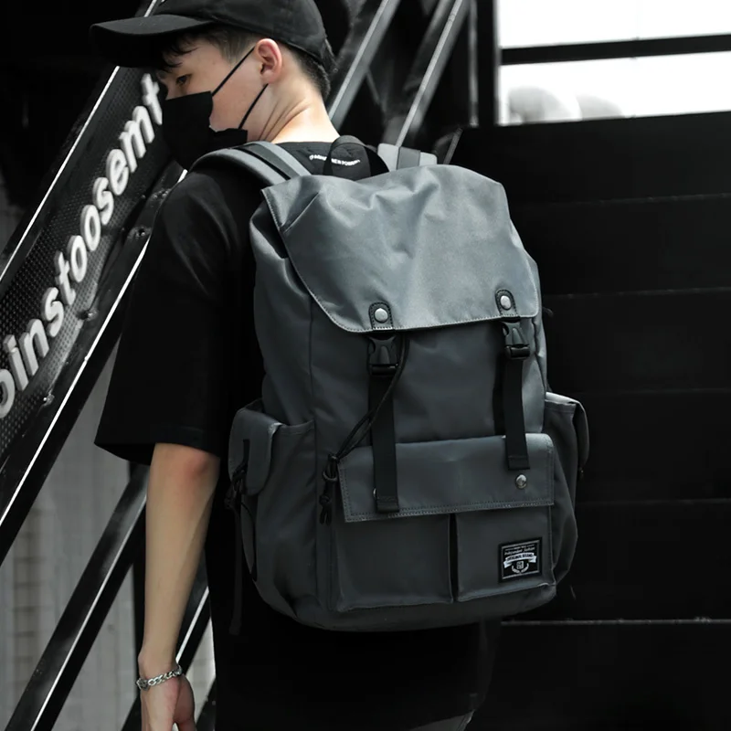 

Fashion Men Backpack Waterproof 15.6 inch Laptop Bagpack Anti-theft Travel Backbag School Backpacks for Teens Boy Mochila