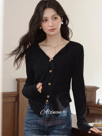 ALXNAN женская футболка из вискозы, полиэстера и спандекса  D12307